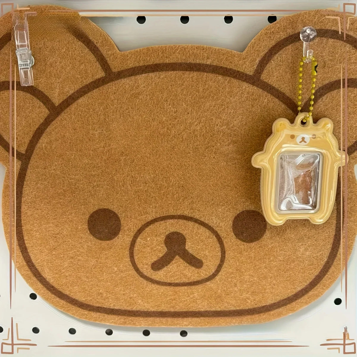 1pc Cute Bear Pin Board - Wall Mounted Bulletin Board, 0.5 Inch Thick Cloud Rubber Display Board for Office, Kids Room, Home