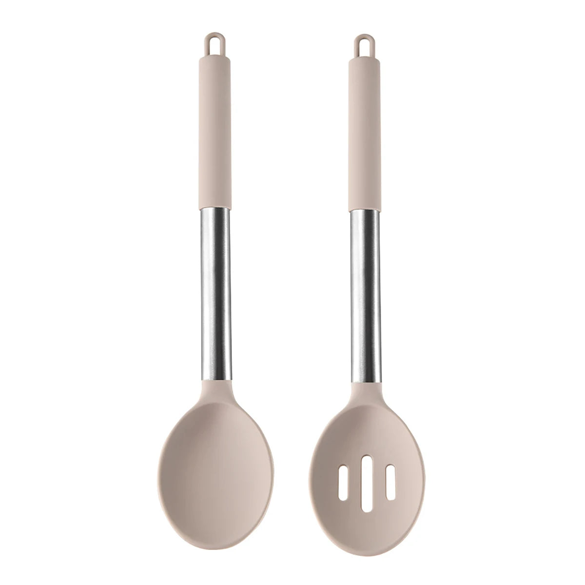 2/4/6/8pcs Silicone Kitchenware Set Stainless Steel Hand Shovel Soup Spoon Spaghetti Claw Cooking Set Household Kitchen Tool Set