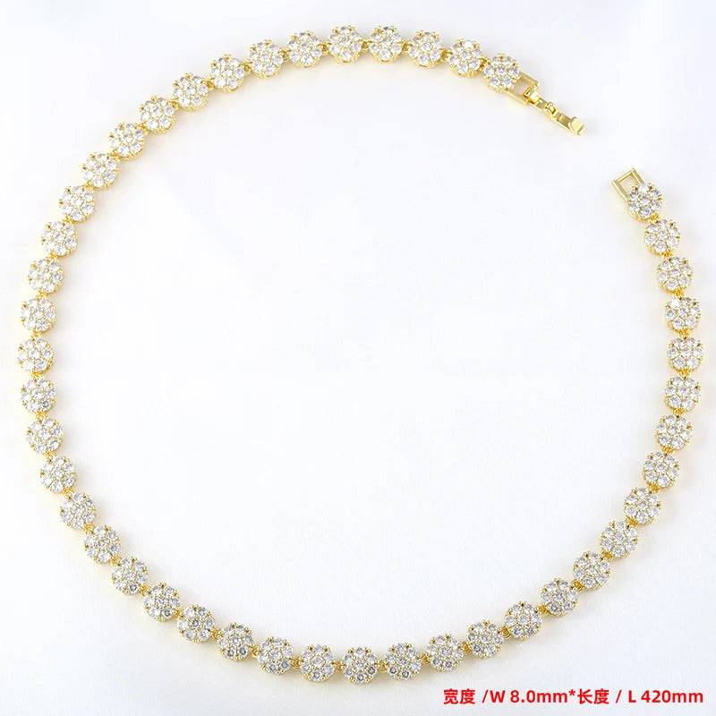 ZHUKOU Summer Dopamine Series Vibrant Colorful Flower Necklace Bracelet Wholesale:VL526 VL527