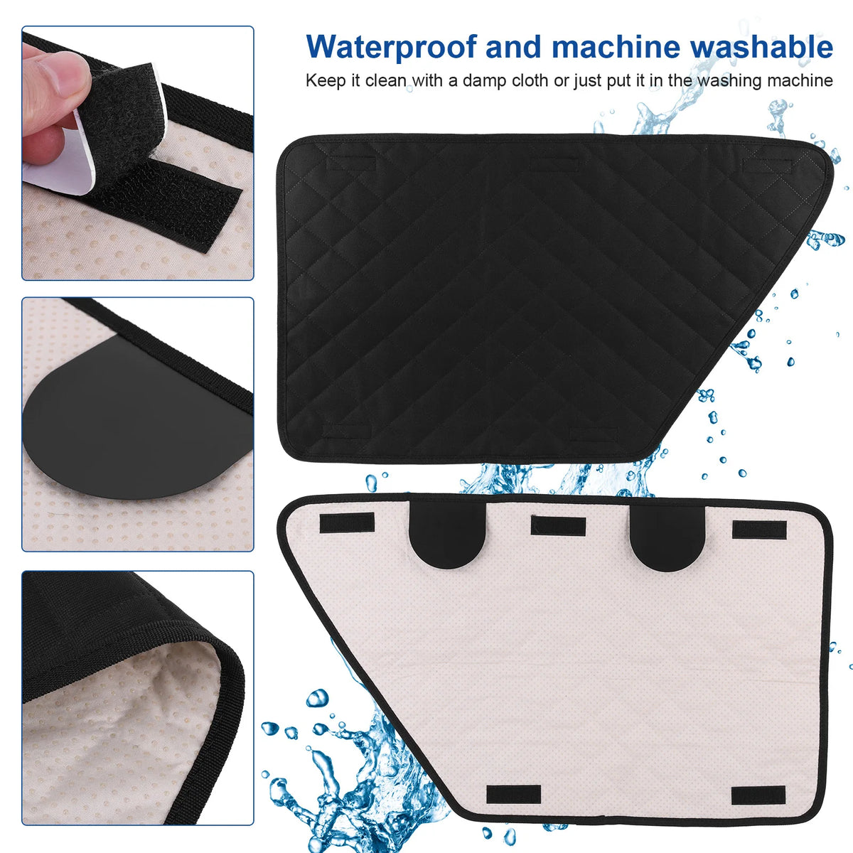 2Pcs Oxford Waterproof Car Door Protector Dog Vehicle Door Protector Washable Car Door Protect Mats for Car SUV Truck Dog Travel