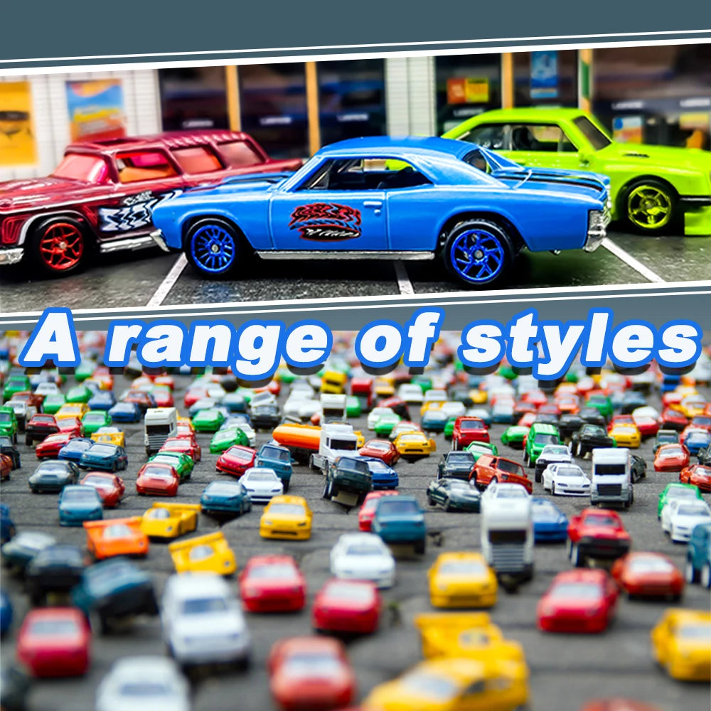1/64 Wheels with Fixed Rubber Tires Ten Spoke for Toy Model Diecast Cars Refiting Parts for Hotwheels (5 sets for 5 Cars)