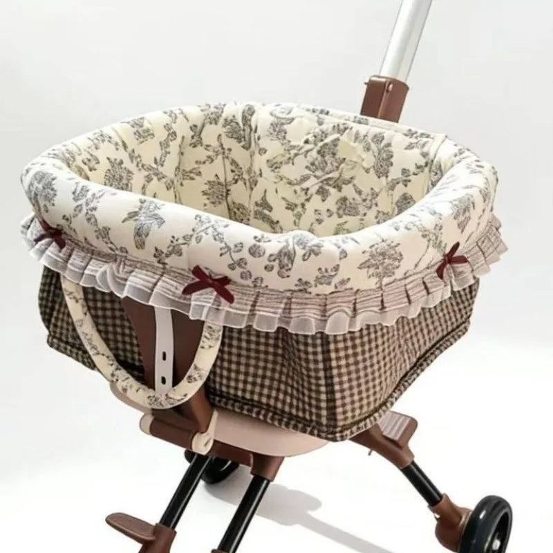 2026 SUMMER Pet Stroller with Complimentary MaT for Small 10 Lbs Dogs & Cats Lightweight Foldable Design One-clickFolding  Brake