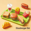 Kids Mini Kitchen Toy Detachable Snack Hamburger Cookie Miniature Accessories Plastic Pretend Toy Play House Food Sets Gift Boys