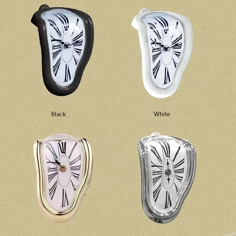 Melting Clock Melted Clock Gift Decor Art Inspired Wall Clock Twisted Shelf Hanging Surrealist for Decorative Shop Office Home