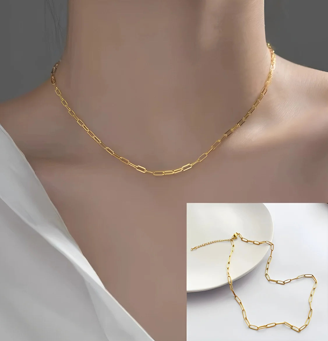 PANJBJ 925 Sterling Silver Onyx Necklace for Women Girl Concise Individuality Fashion Jewelry Birthday Gift Dropshipping