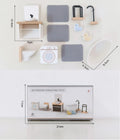 Wooden Play House Toy Set Mini Dollhouse Simulated Furniture Decoration Set Bedroom Kitchen Items Table And Chairs Accessorie