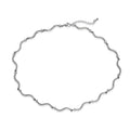 HECHENG,Korean Minimalist Style Fashion Wavy CZ Stone Chain Necklace/Bracelet/Ring Collar Jewelry Gift Selection 1 Pc