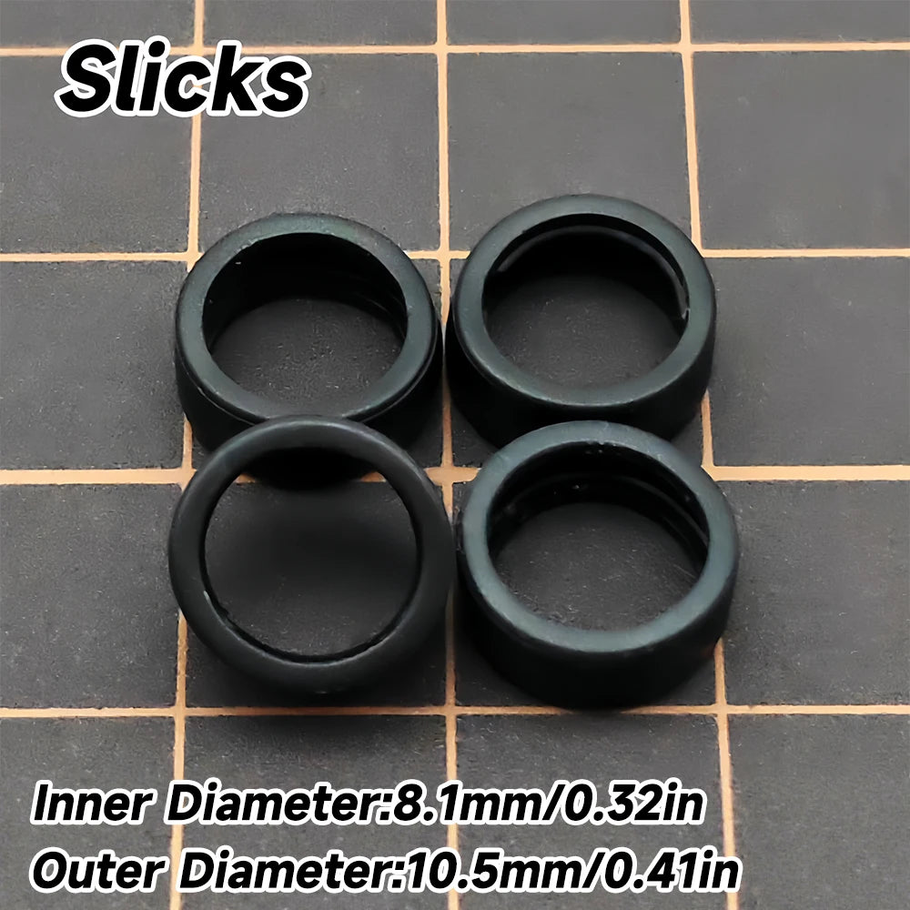 Kicarmod 1/64 Model Car ABS Wheels with Rubber Tire Brake Disc Metal Rims Diameter 10mm Refitting Parts For Model Car