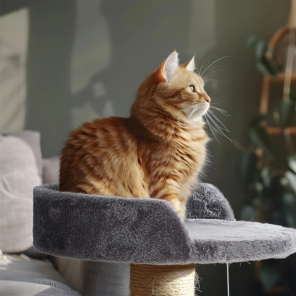 35cm Soft Plush Cat Tree Replacement Platform, Universal Cat Tree Accessories with Hanging and Installation Tools