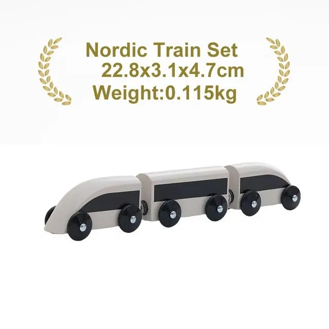 1pcs Magnetic Train Toys Wooden Train Locomotive Car Truck Railway Accessories Fit for Wooden Tracks Toys Gifts