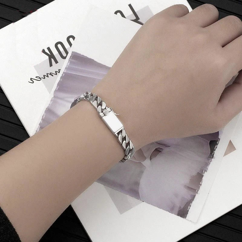 100% S925 Sterling Silver Necklace 7/810MM Punk 925 Silver Chains Original Certified Silver Jewelry Gifts Factory Price