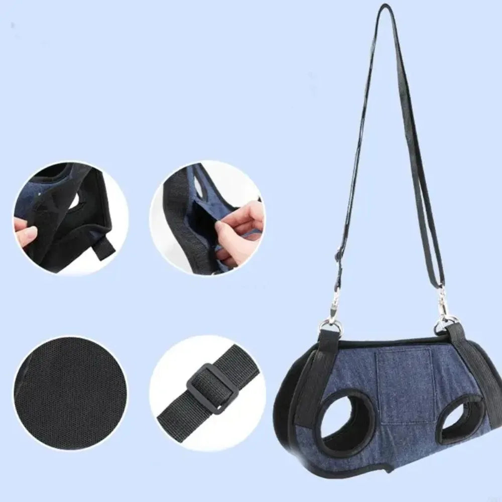 Adjustable Straps Dog Sling Harness Breathable with Pockets Carry Dog Shoulder Bag Soft Dog Lift Harness Walking The Dog
