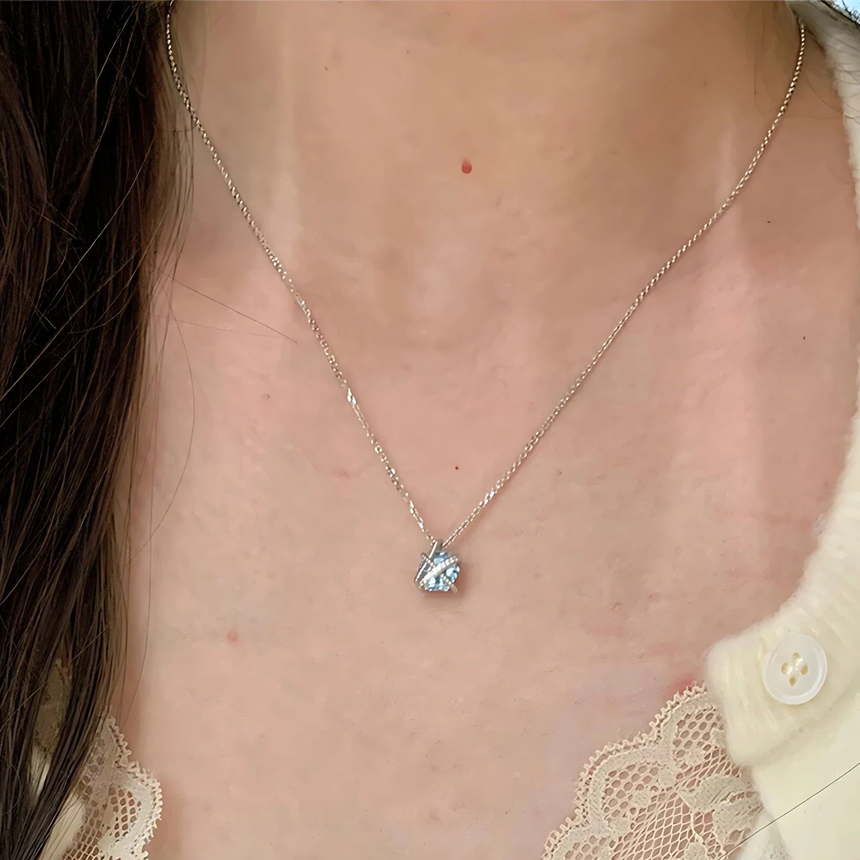 VENTFILLE 925 Sterling Silver Bead Geometry Necklace for Women Girl Korean Design Versatile Choker Jewelry Dropship Wholesale