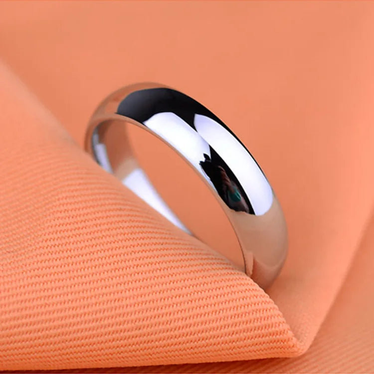 High quality titanium steel plated 18K gold ring couple ring Europe and the United States men and women 2mm4mm6mm8mm simple ring
