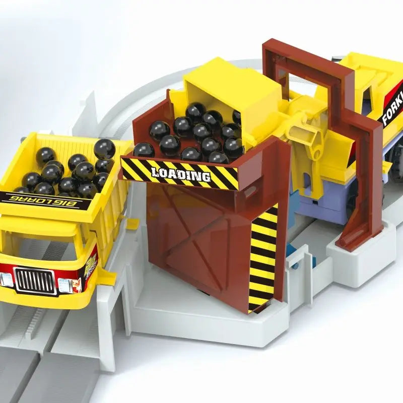 Adventure Powered Mine Cart Track Racing Rail Set Electric Engineering Vehicle Toy Educational Railway Adventure Family Gift Kid