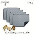 4PCS Guinea Fleece Cage Liners Washable Reusable Anti-Slip Absorbent Pee Pads Small Animal Care Mat for Pet Hamsters Rabbits