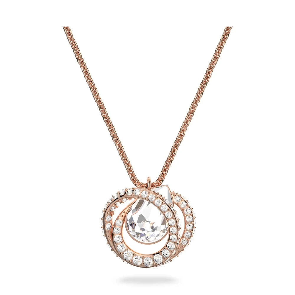 2026 New High-Quality Colorful Candy Butterfly Crystal Star Dancing Heart Double-Layer Simple Necklace - Valentine's Day Gift