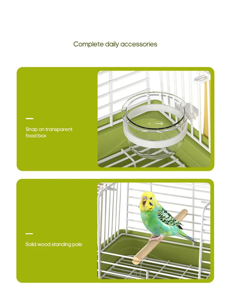 Bird Transport Cage Portable Double Shoulder Bird Carrier Bag Parrot Standing Stick for Outgoing Travel Lovebirds Bird Supplies