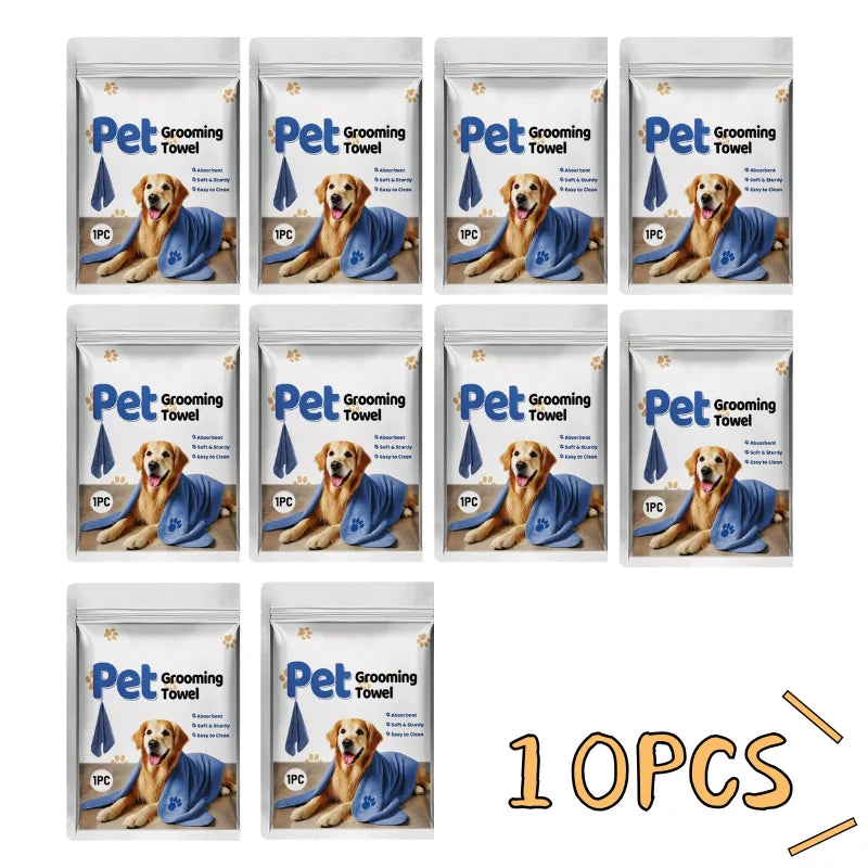  Quick-Drying Microfiber Pet Towel Absorbent Pet Bath Towel Embroidered Super Soft Towel For Cat Dogs Grooming Supplies
