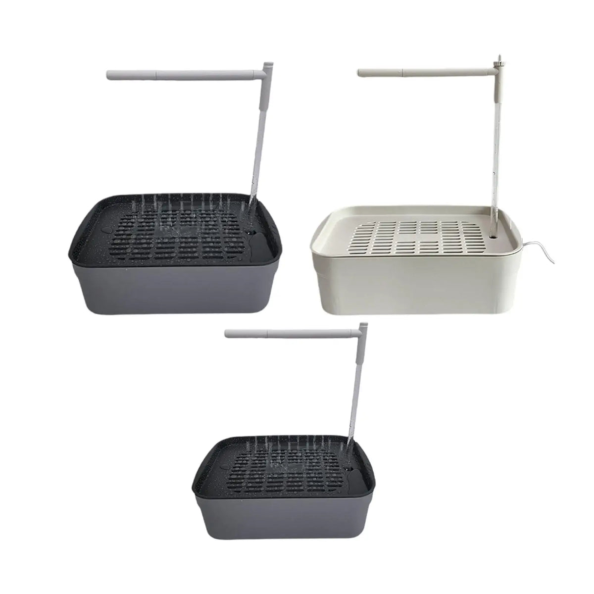Automatic Bird Bath Tub with Running Water for African Grey Ferret Cockatiel