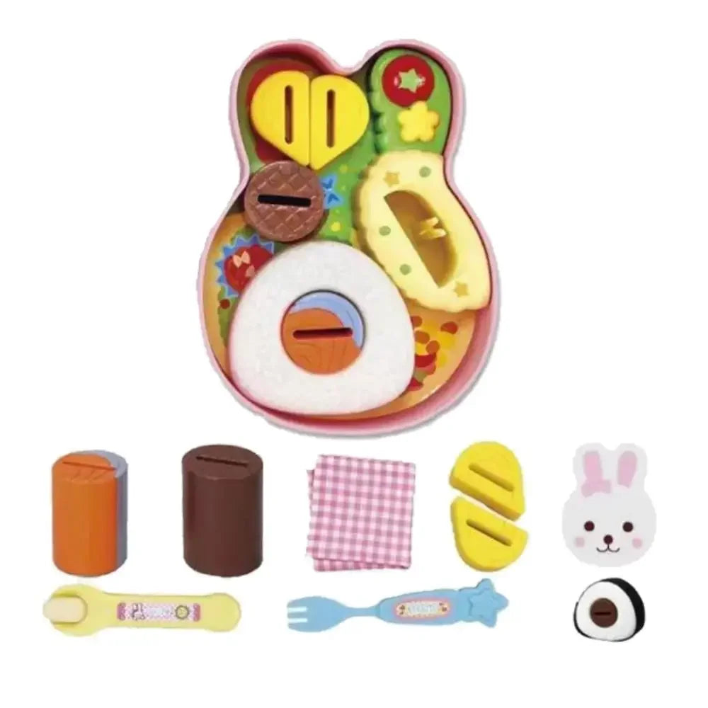 New Rabbit Bento Food Feeding Toy, Pudding Feeding Toys, Early Education Playing Houses Toys for Children, Role Play, Kids Gifts