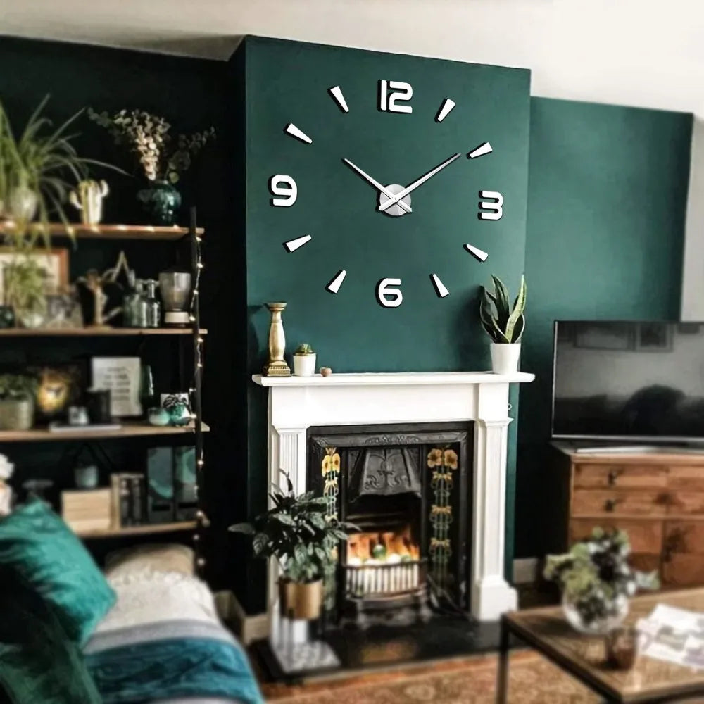 Large 3D Wall Clock Luminous Classic Wall Clocks DIY Digital Clock Wall Watches Stickers Silent Clock for Home Living Room Table