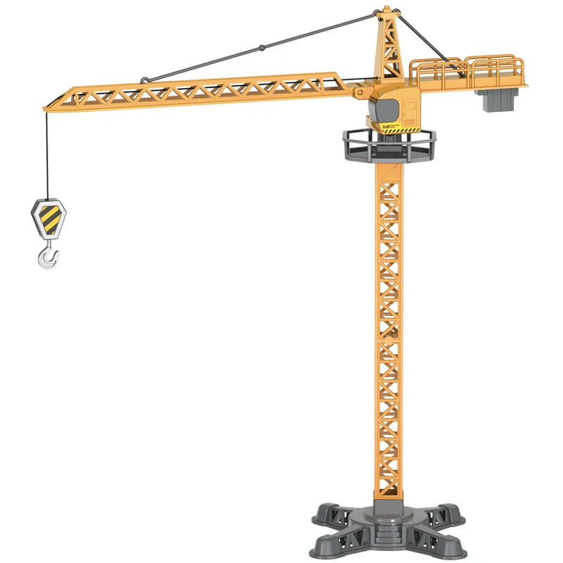 Engineering Diecast Tower Crane Forklift Bulldozer Excavator Vehicle Model Toys for Boys Alloy+Plastic Tractor Inertial Driving