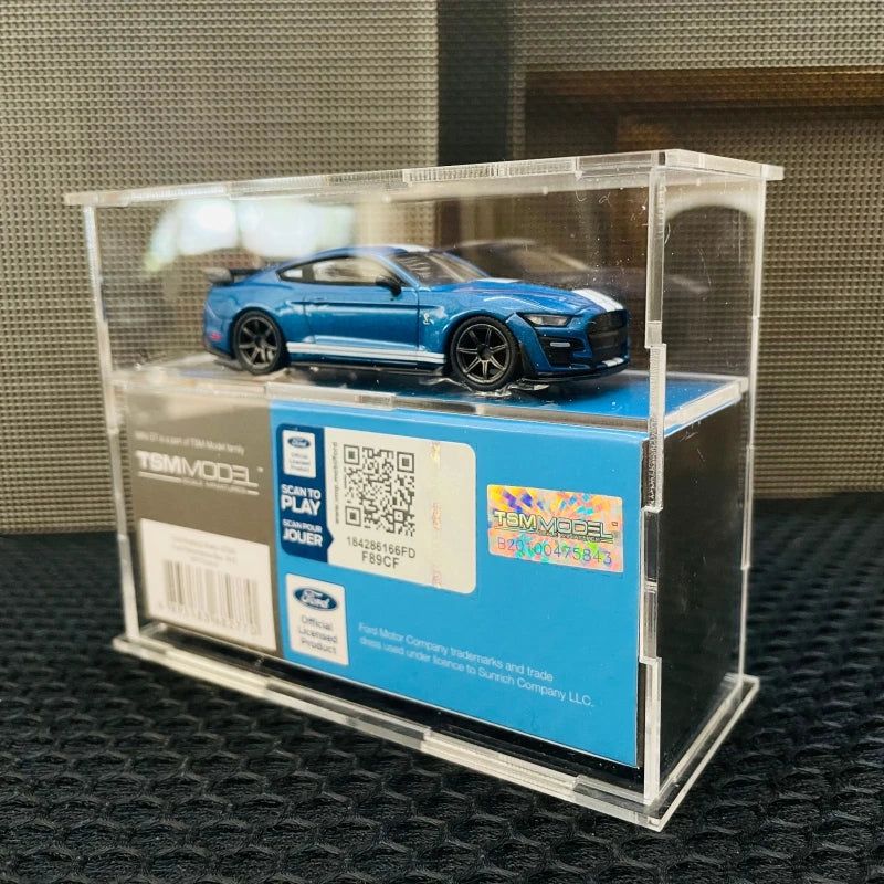 1/64 Model Cars Acrylic Display Case Fit for Mini Size MiniGT Tomica Required Assembly Proof Box Cabinet Toy Vehicles