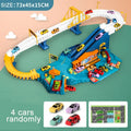 Electric Rail Car Dinosaur Building Parking Lot Adventure Racing Rail Car Toys Children Brain Mechanical Interactive Rail Cars