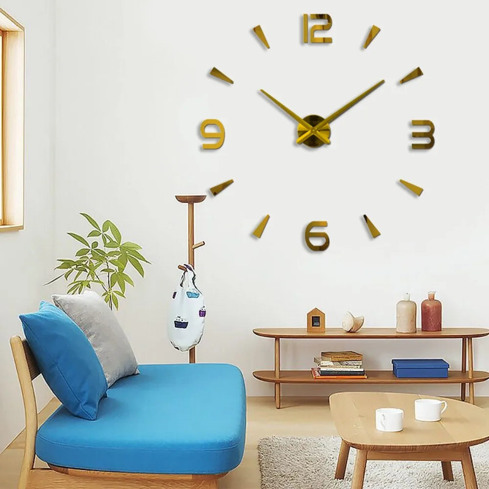 Large 3D Wall Clock Luminous Classic Wall Clocks DIY Digital Clock Wall Watches Stickers Silent Clock for Home Living Room Table
