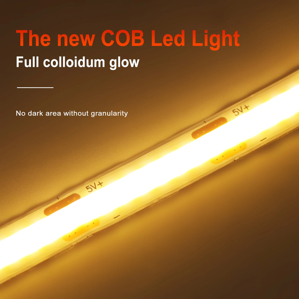 5V COB LED Strip Light 320LEDs/M Touch Sensor Dimmable USB Flexible LED Ribbon Adhesive Tape DIY Mirror TV Backlight Night Light