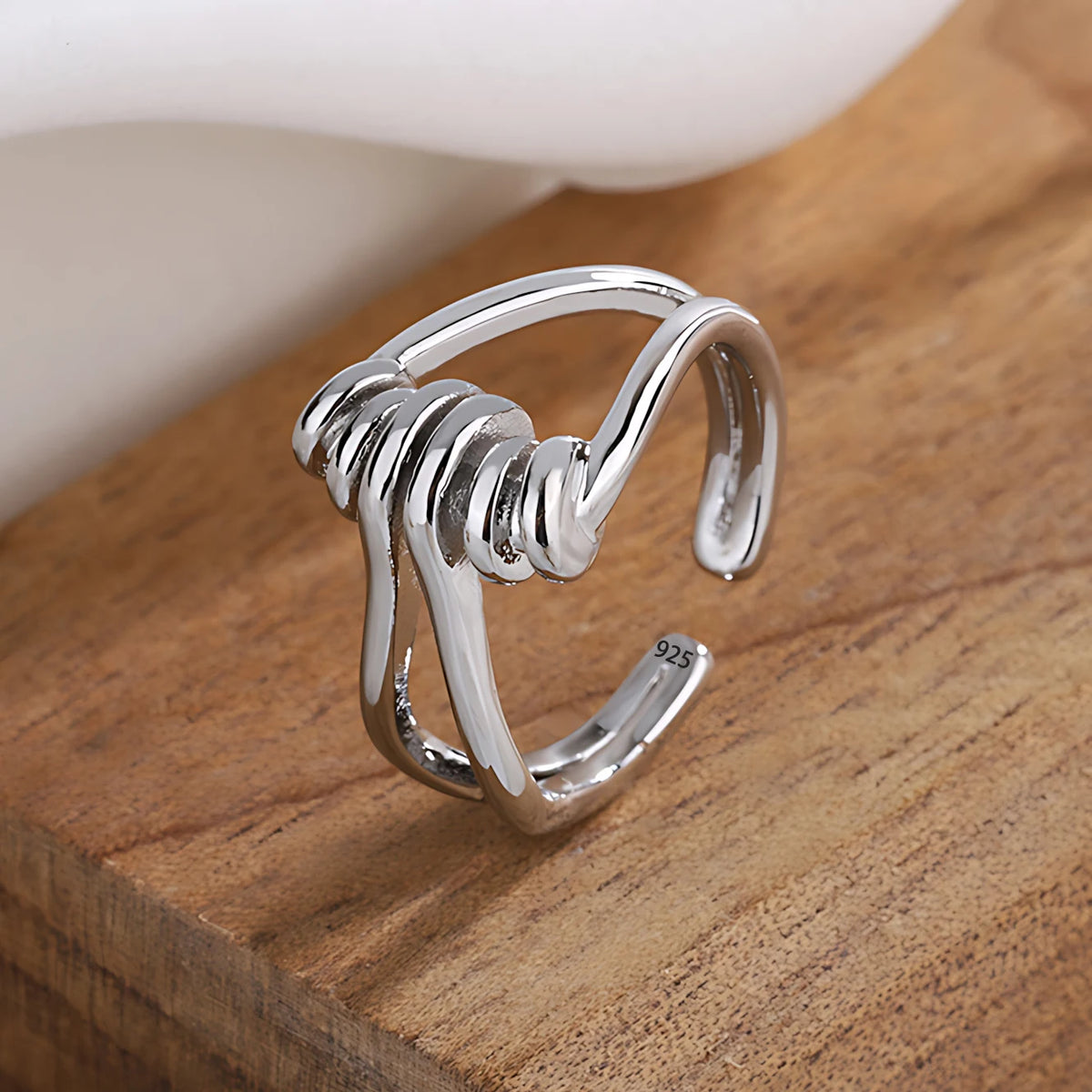 925 Sterling Silver Rings for Women Couple Minimalist Handmade Simple BIg Ring Party Jewelry Gift Prevent Allergy