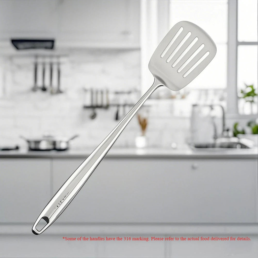 Food Stainless Steel Wok Spatula Metal kitchen utensils Slotted Turner Spoon Ladle Cooking Tools Utensil Set Kitchen Accessories