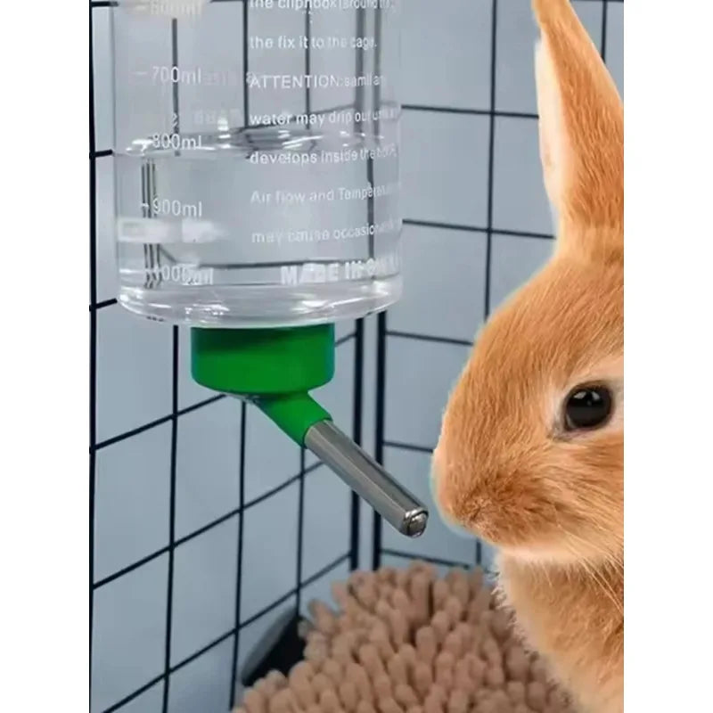 Rabbit Water Bottle Dispenser Large Capacity Guinea Pig Drinking Feeder Bowls Cage Hanging Fountain Hamster Chinchilla Supply