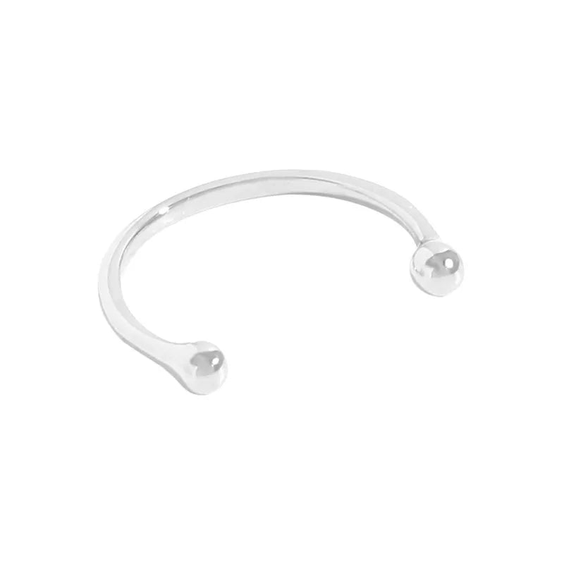 F.I.N.S Minimalist S925 Sterling Silver Geometric Small Bead Open Line Ring Stacking Knuckle Adjustable Finger Rings Fine Jewels