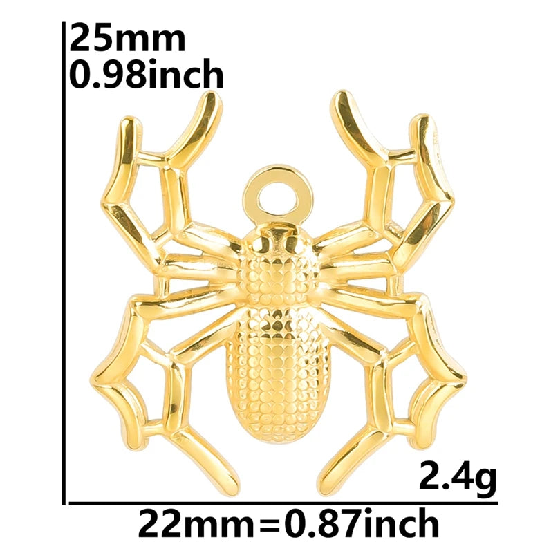 10PCS Ancient Egyptian Scarab Beetle Pendants Charms Stainless Steel Dragonfly Butterfly Pendant for Jewelry Making DIY Necklace