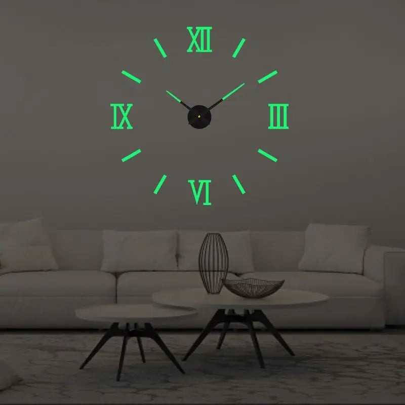 New Modern Design Large Wall Clock 3D DIY Quartz Clocks Fashion Watches Acrylic Mirror Stickers Living Room Home Decor Horloge