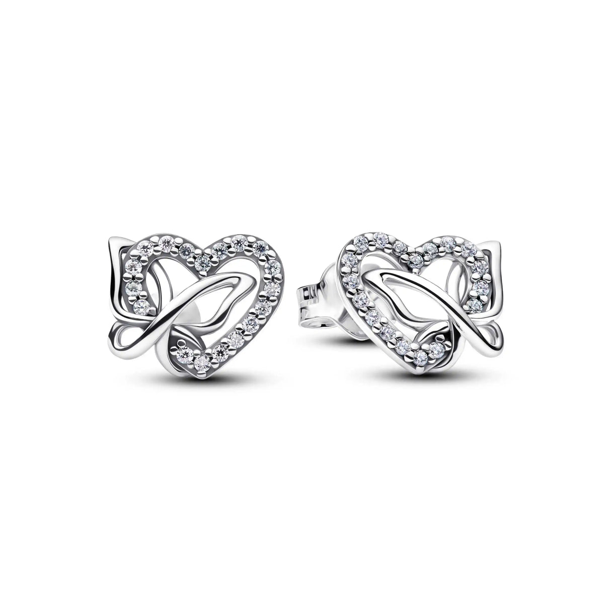 Hot Sales 925 Sterling Silver Pink Flower heart Ear Stud Ring Pendant Bead fit DIY Women's Bracelets Necklaces Jewelry Gifts