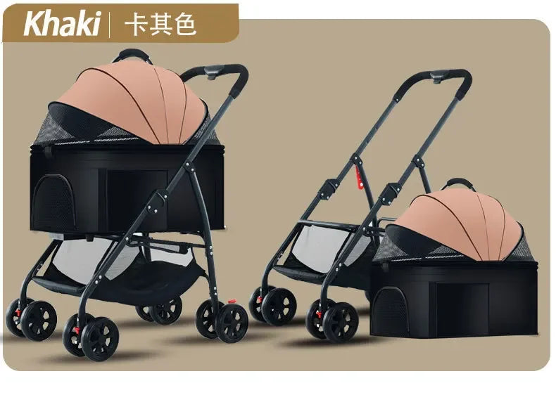 Pet Car Strollers 3in1 Lightweight Foldable Specifically Designed for Walking Dogs Infants Medium-sized Small Dogs Cats Outdoor