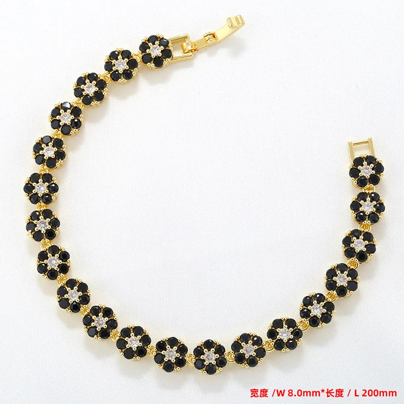 ZHUKOU Summer Dopamine Series Vibrant Colorful Flower Necklace Bracelet Wholesale:VL526 VL527