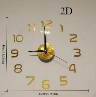 2026 Modern Design Large Wall Clock 3D DIY Quartz Clocks Fashion Watches Acrylic Mirror Stickers Living Room Home Decor Horloge
