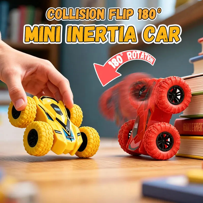 180° Flip Inertia Stunt Car Double‑Sided Drive Off‑Road Vehicle Friction Powered Collision Tumbling Toy Car Kid Interactive Play