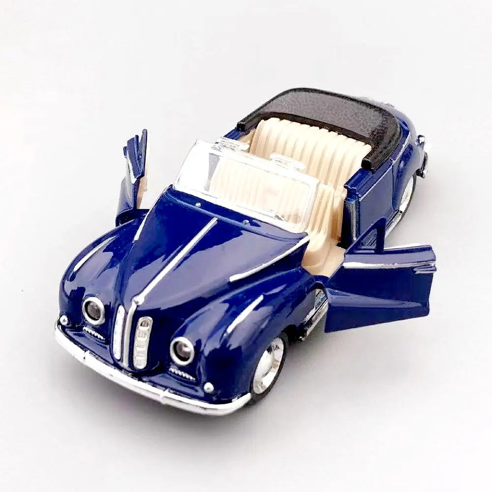 1:32 Alloy Diecast Cabriolet Vintage Car Model Classic Pull Back Car Miniature Vehicle Replica For Collection Decorate Gifts kid