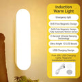 Night Lights Wireless LED Motion Sensor Lamp USB Rechargeable Magnetic For Kitchen Closet Wardrobe Stairs Lighting