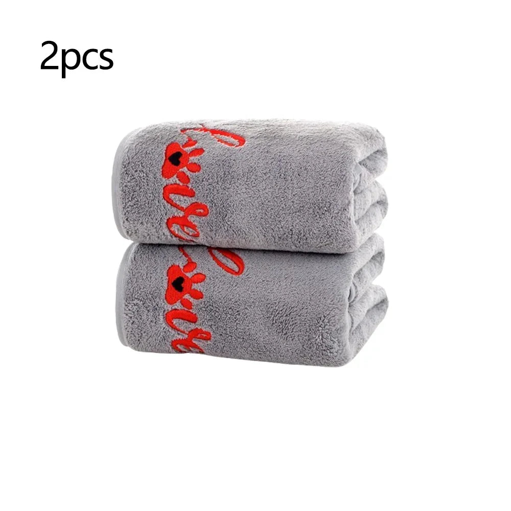 Quick Drying Dog and Cat Towels Soft Fiber Towels Bath Towel Pet Bathrobe Covenient  Cleaning Towel Pet Supplies