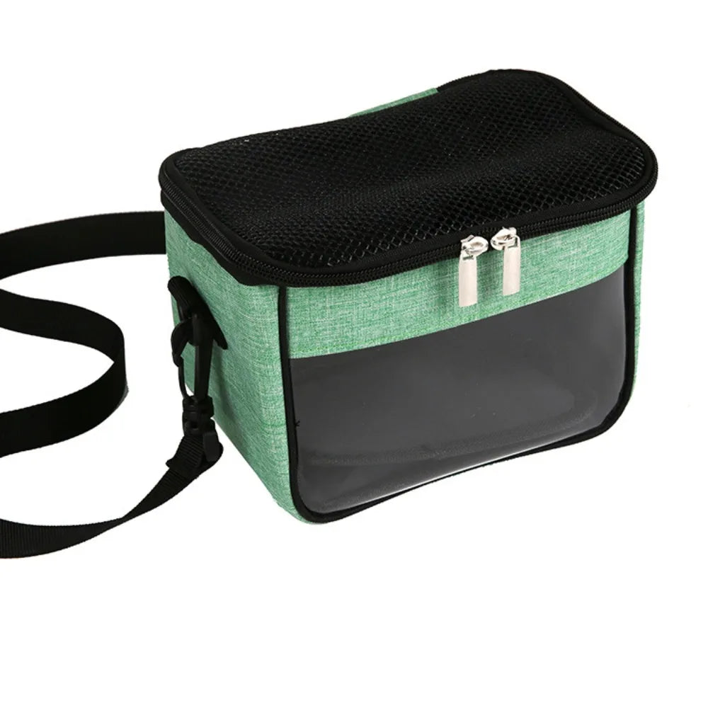 Hamster Pet Bag Mole Guinea Pig Rabbit Hedgehog Breathable Pet Bag Transparent Window Small Pet Carrier Bag Pet Travel Tote Bag