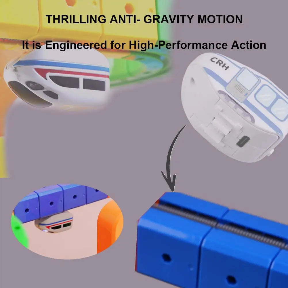 Children Magic Track Train Electric Assembled Building Blocks Magnetic Rail Car Maze Educational Toys Magnetic Assembly Train