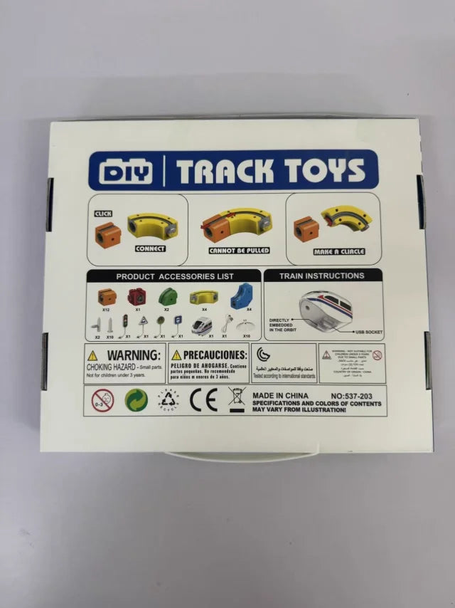 Electric Magnetic Track Set With Anti-Gravity Vehicles - 100+ Pieces Stem Building Toys, Creative Diy Railway For Kids Gift Toy
