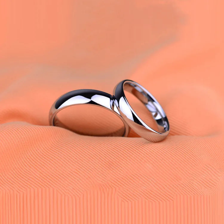 High quality titanium steel plated 18K gold ring couple ring Europe and the United States men and women 2mm4mm6mm8mm simple ring