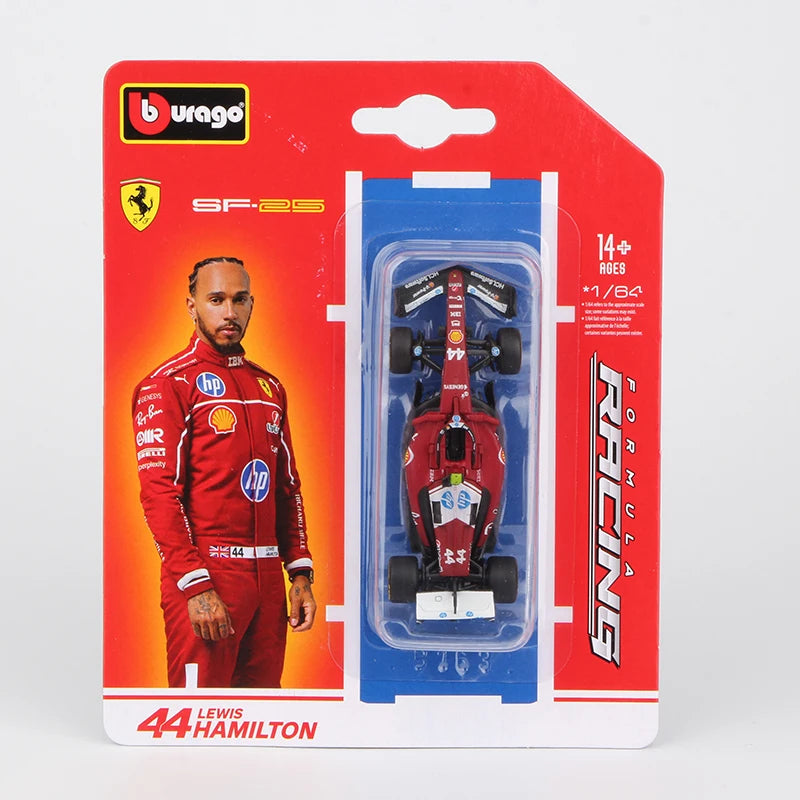 Bburago 1:64 2025 F1 Alloy Car Model SF25 RB21 W16 MCL39 Red Bull Mercedes Ferrari McLaren Formula Racing Diecast Toy